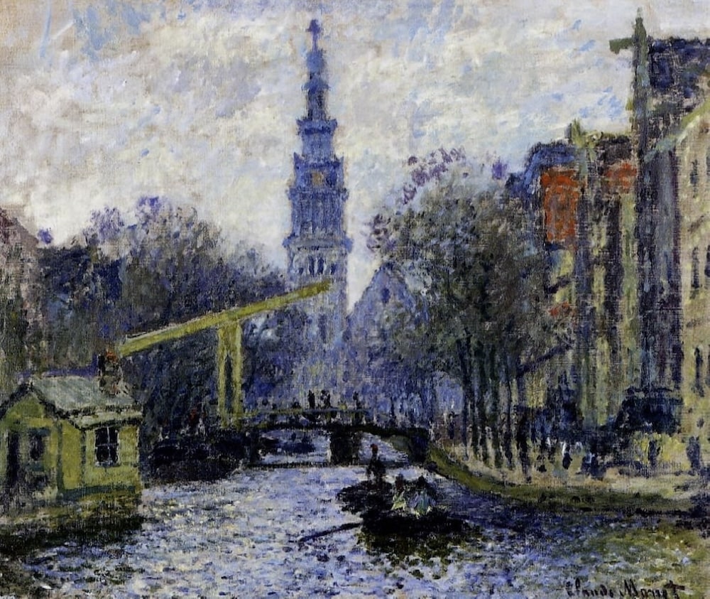 Canal in Amsterdam, 1874 by Claude Monet