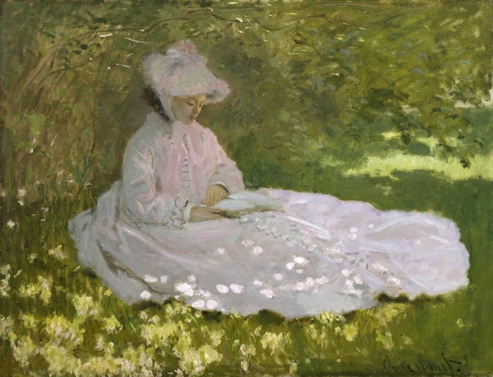 The Lover of Reading, 1872 by Claude Monet