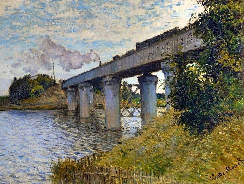 The Railway Bridge at Argenteuil, 1874 by Claude Monet