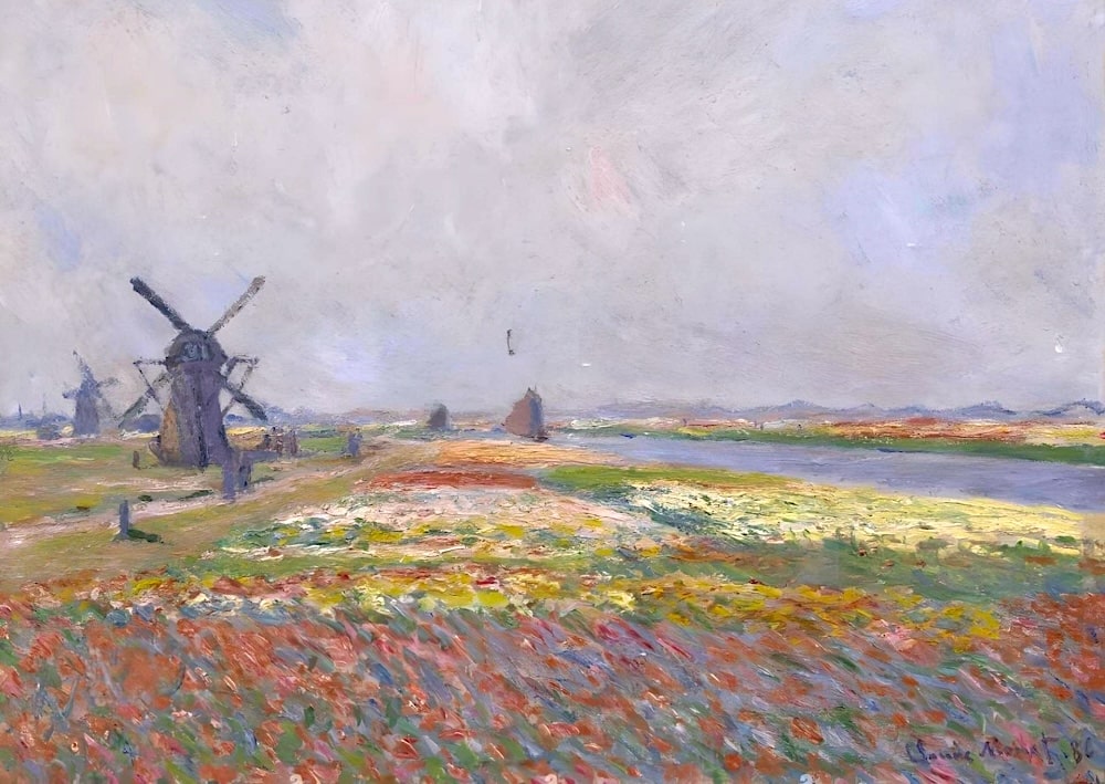 Tulip Field, near the Hague, 1886 by Claude Monet