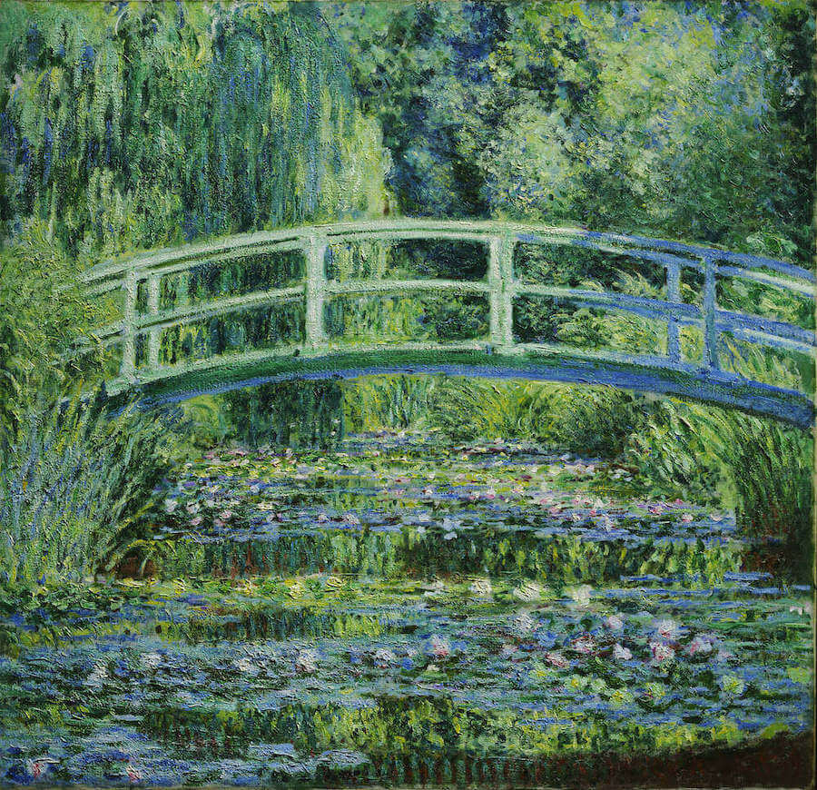 Water Lilies and Japanese Bridge, 1899 - by Claude Monet