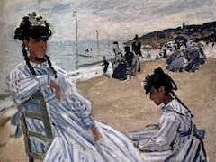 On the Beach at Trouville by Claude Monet